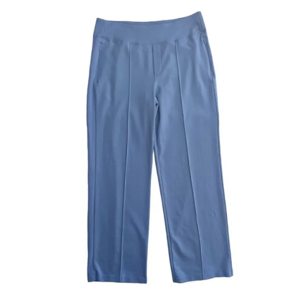 Athleta Eastbound Wide Leg High Rise Coast Grey Pants sz 14